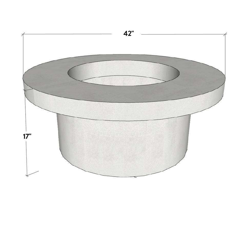 Mirasol - Circular Concrete Fire Pit Table