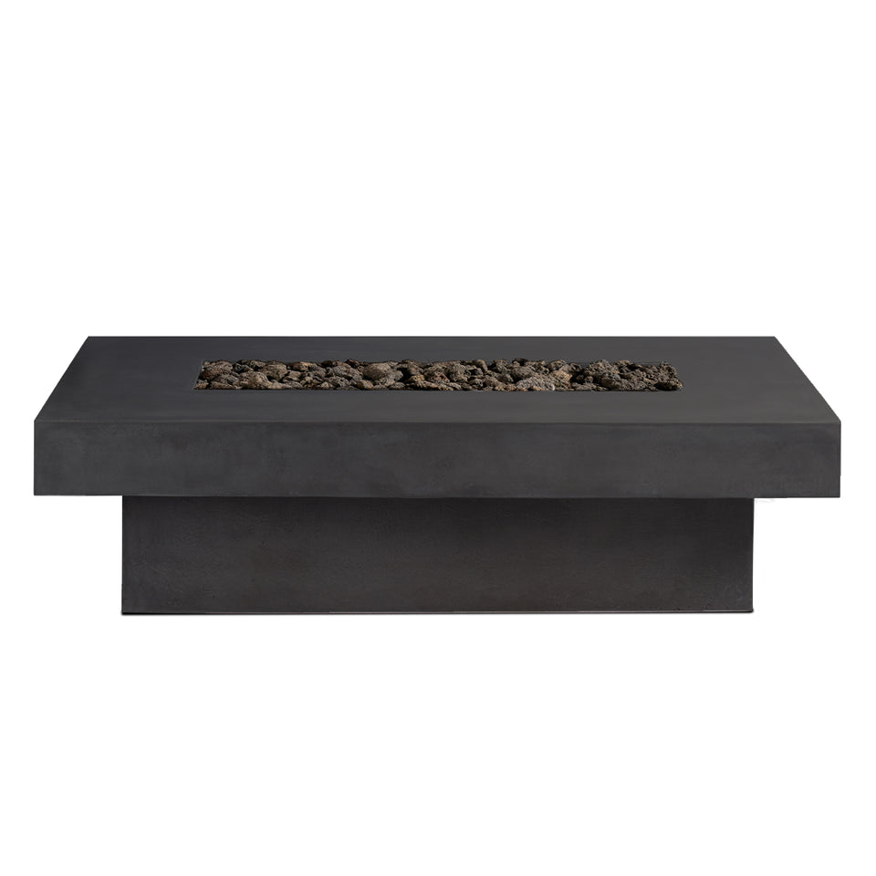 Toplina - Rectangular Concrete Fire Pit Table