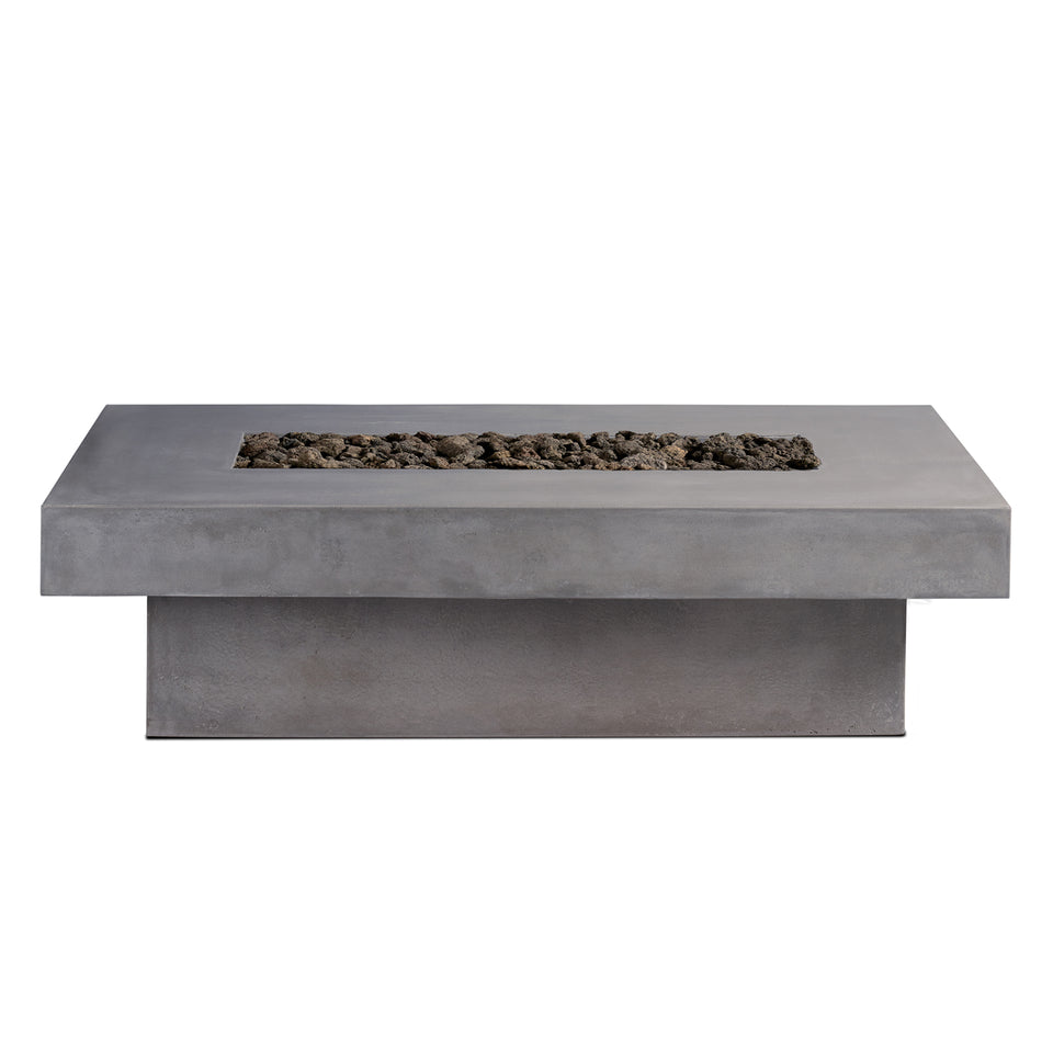 Toplina - Rectangular Concrete Fire Pit Table